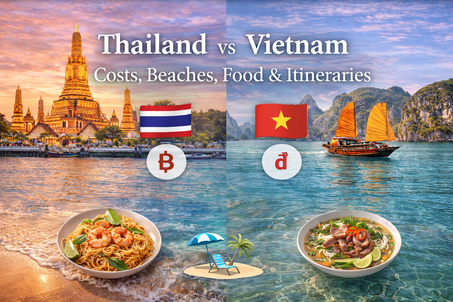 Thailand vs Vietnam 2026 | Costs, Beaches, Food & Itineraries