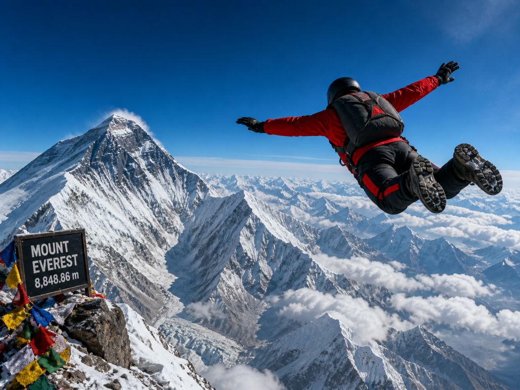 Elevate your adventure level with skydiving from Mount Everest
