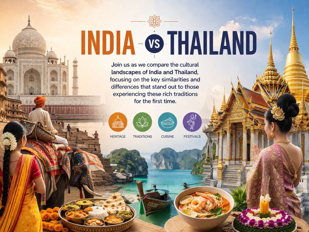 Join us as we compare the cultural landscapes of India and Thailand