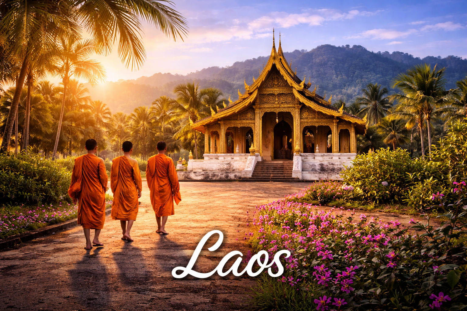 Laos rivers and mountains