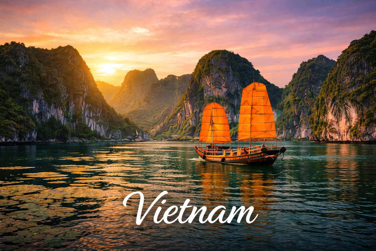 Vietnam Halong Bay scenery